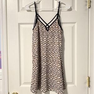 Strappy printed cami dress
